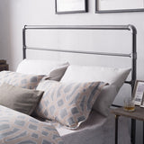 Carbon Loft Meitner Dark Grey Industrial Lines Iron Metal Queen-size Bed