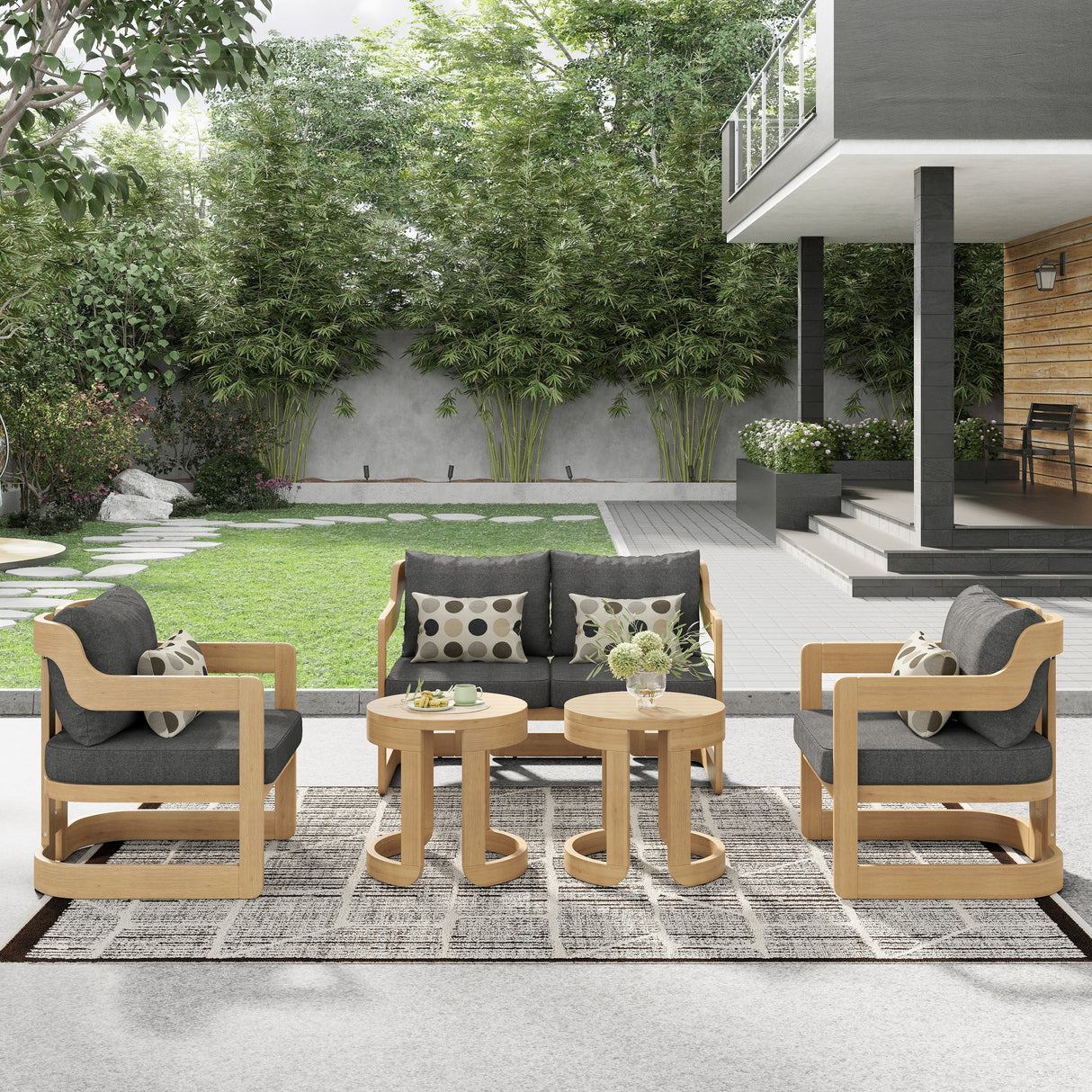Corvus Rosario 5-piece Sunbrella Outdoor Patio Furniture Set