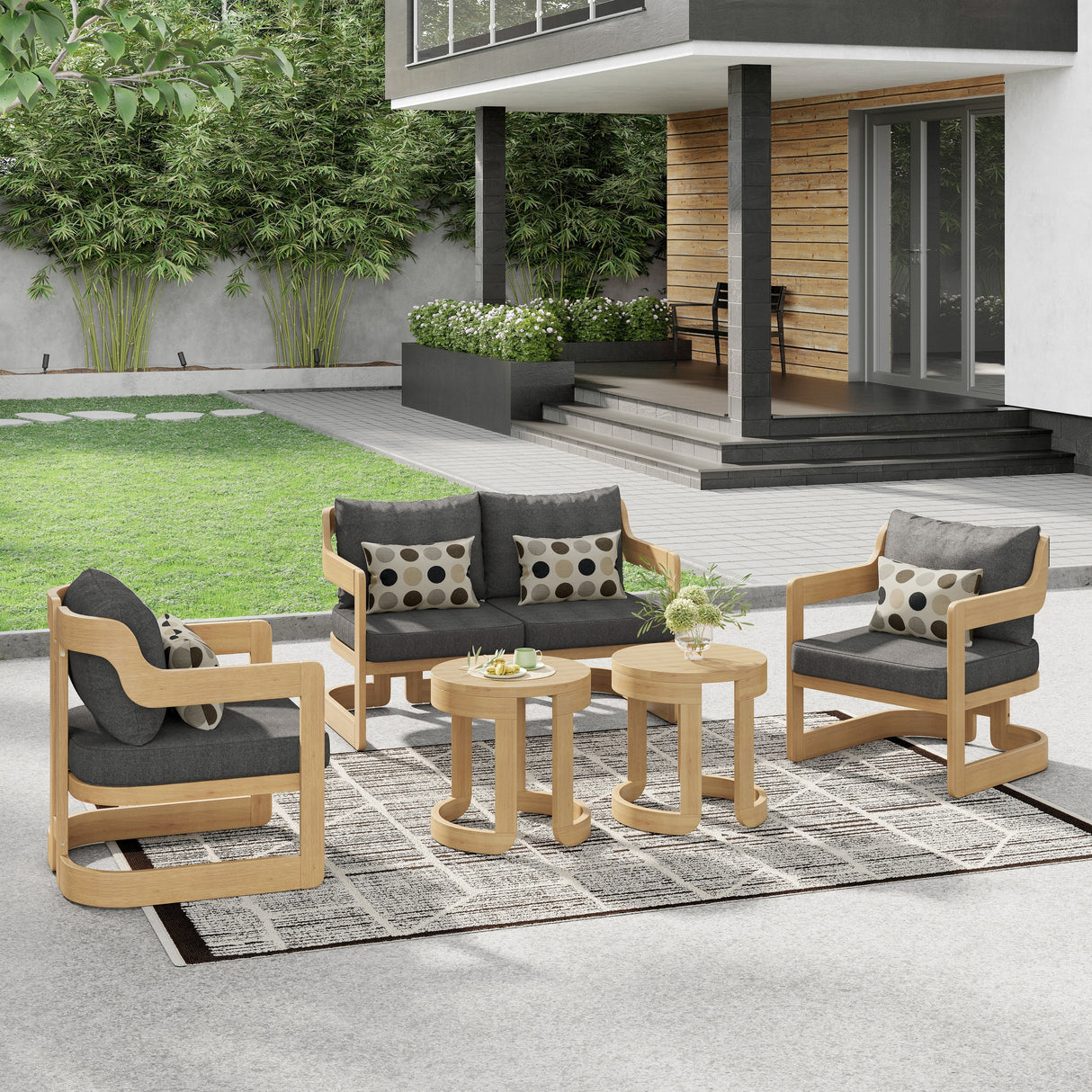 Corvus Rosario 5-piece Sunbrella Outdoor Patio Furniture Set