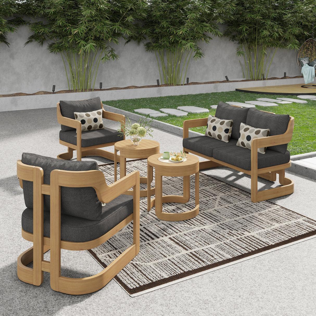 Corvus Rosario 5-piece Sunbrella Outdoor Patio Furniture Set