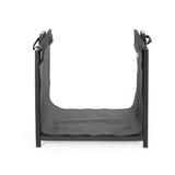 Cosada Iron and Canvas Fireplace Log Holder by Christopher Knight Home - 6.50" H x 27.00" W x 13" D