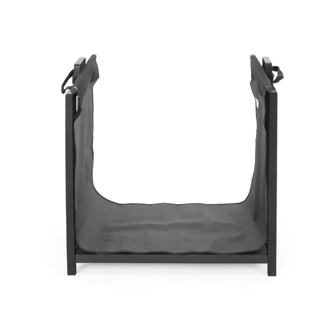 Cosada Iron and Canvas Fireplace Log Holder by Christopher Knight Home - 6.50" H x 27.00" W x 13" D