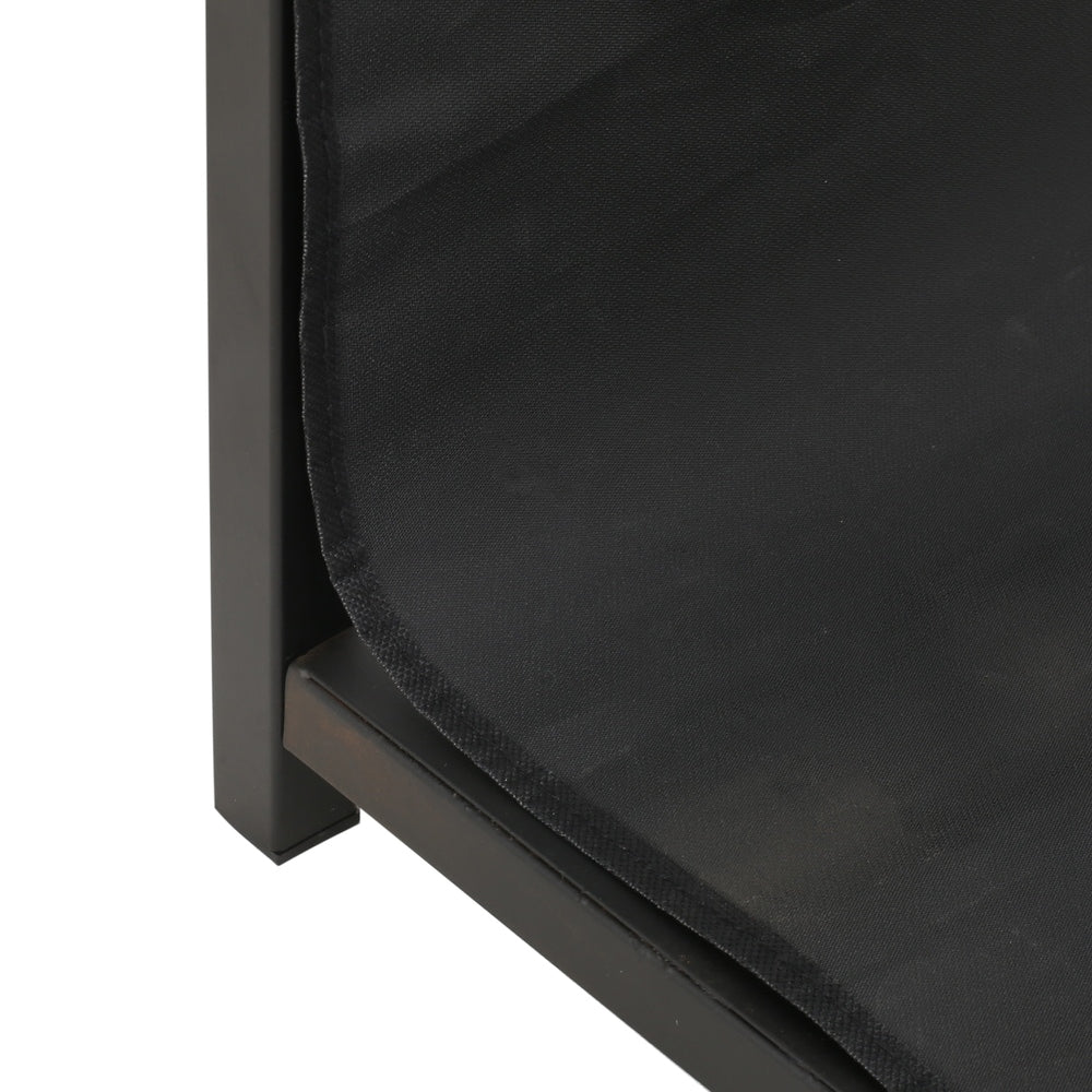 Cosada Iron and Canvas Fireplace Log Holder by Christopher Knight Home - 6.50" H x 27.00" W x 13" D