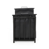 Cosada Iron and Canvas Fireplace Log Holder by Christopher Knight Home - 6.50" H x 27.00" W x 13" D