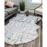 CosmoLiving Riche Collection Silver Argento rug