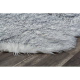 CosmoLiving Riche Collection Silver Argento rug