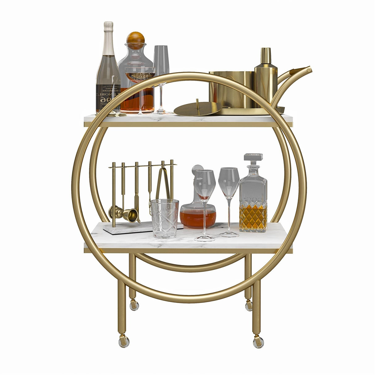 CosmoLiving by Cosmopolitan Amelia Round Bar Cart