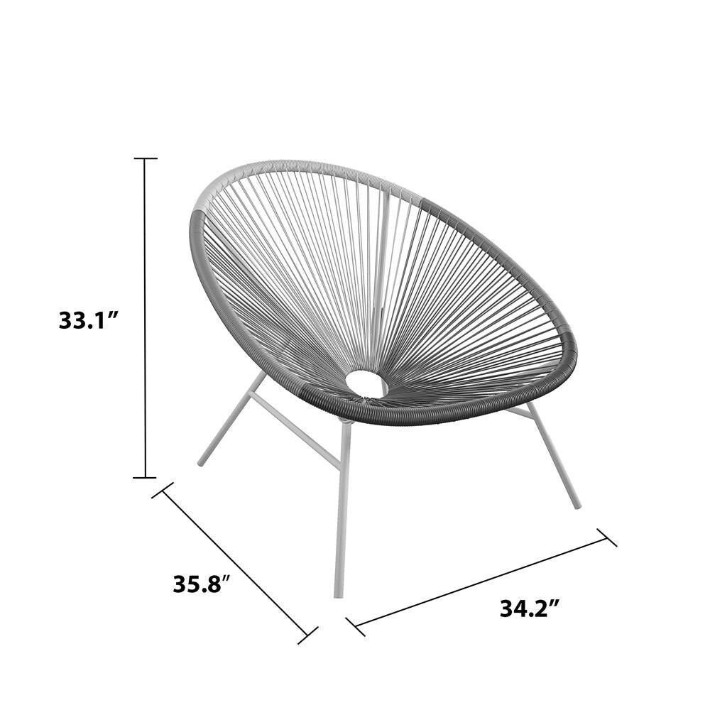 CosmoLiving by Cosmopolitan Avo Collection Indoor/Outdoor Modern XL Lounge Chair (2-Pack)