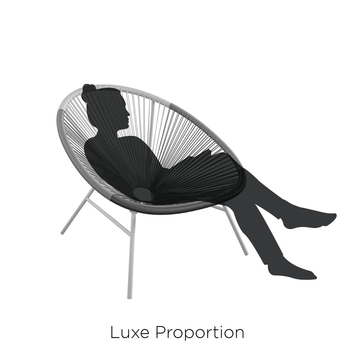 CosmoLiving by Cosmopolitan Avo Collection Indoor/Outdoor Modern XL Lounge Chair (2-Pack)