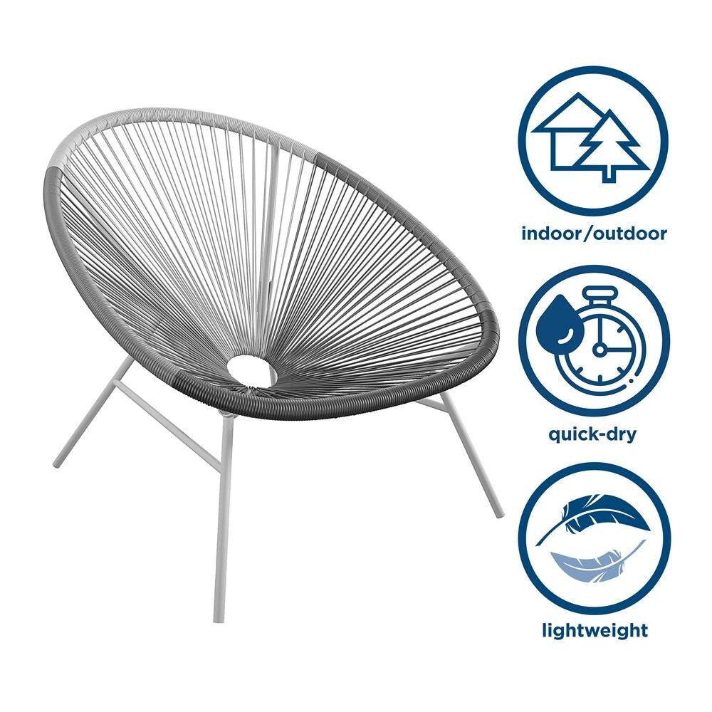 CosmoLiving by Cosmopolitan Avo Collection Indoor/Outdoor Modern XL Lounge Chair (2-Pack)