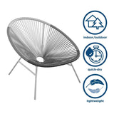 CosmoLiving by Cosmopolitan Avo Collection Indoor/Outdoor Modern XL Lounge Chair (2-Pack)