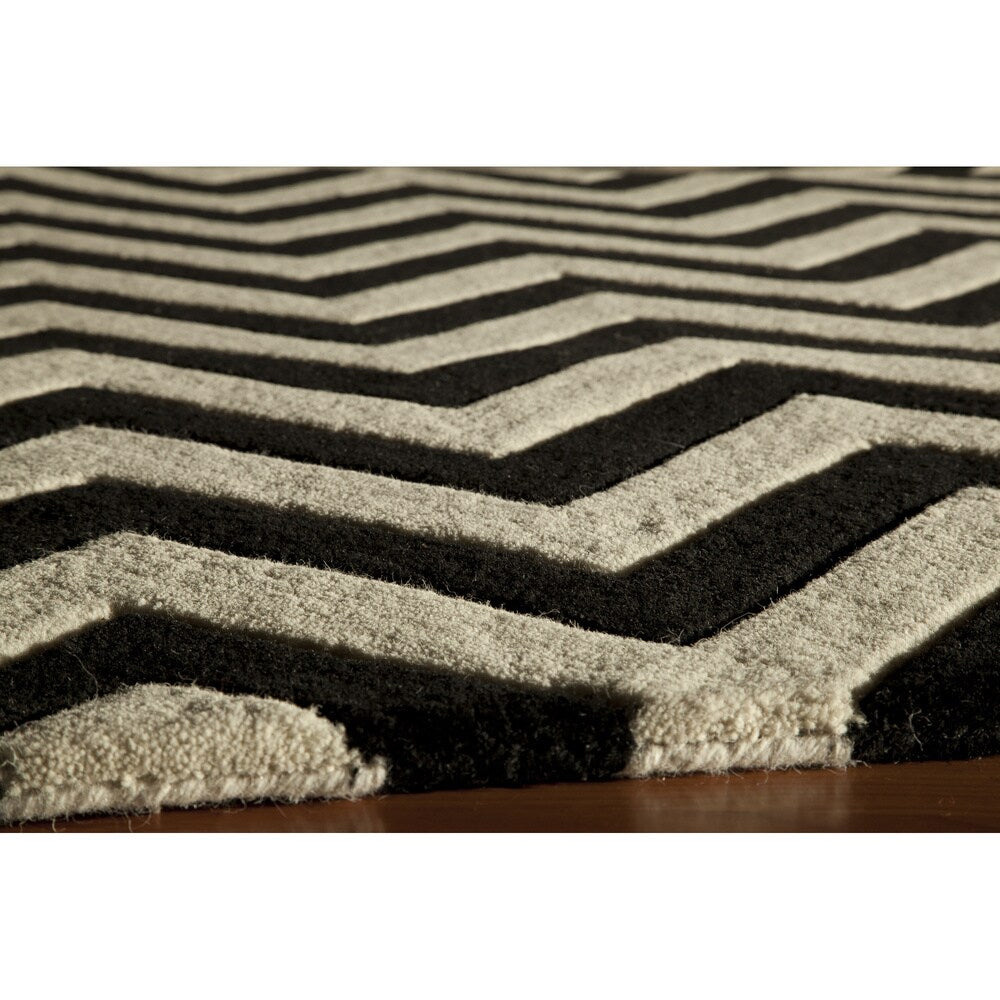 Momeni Delhi Hand Tufted Wool Modern Chevron Area Rug