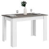 Costway 5 PCS Dining Set Modern Rectangle Table & 4 Rubber Wood Chairs
