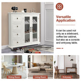 Costway Buffet Sideboard Table Kitchen Storage Cabinet w/ Drawers &