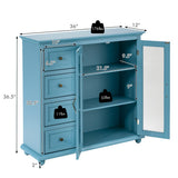 Costway Buffet Sideboard Table Kitchen Storage Cabinet w/ Drawers &