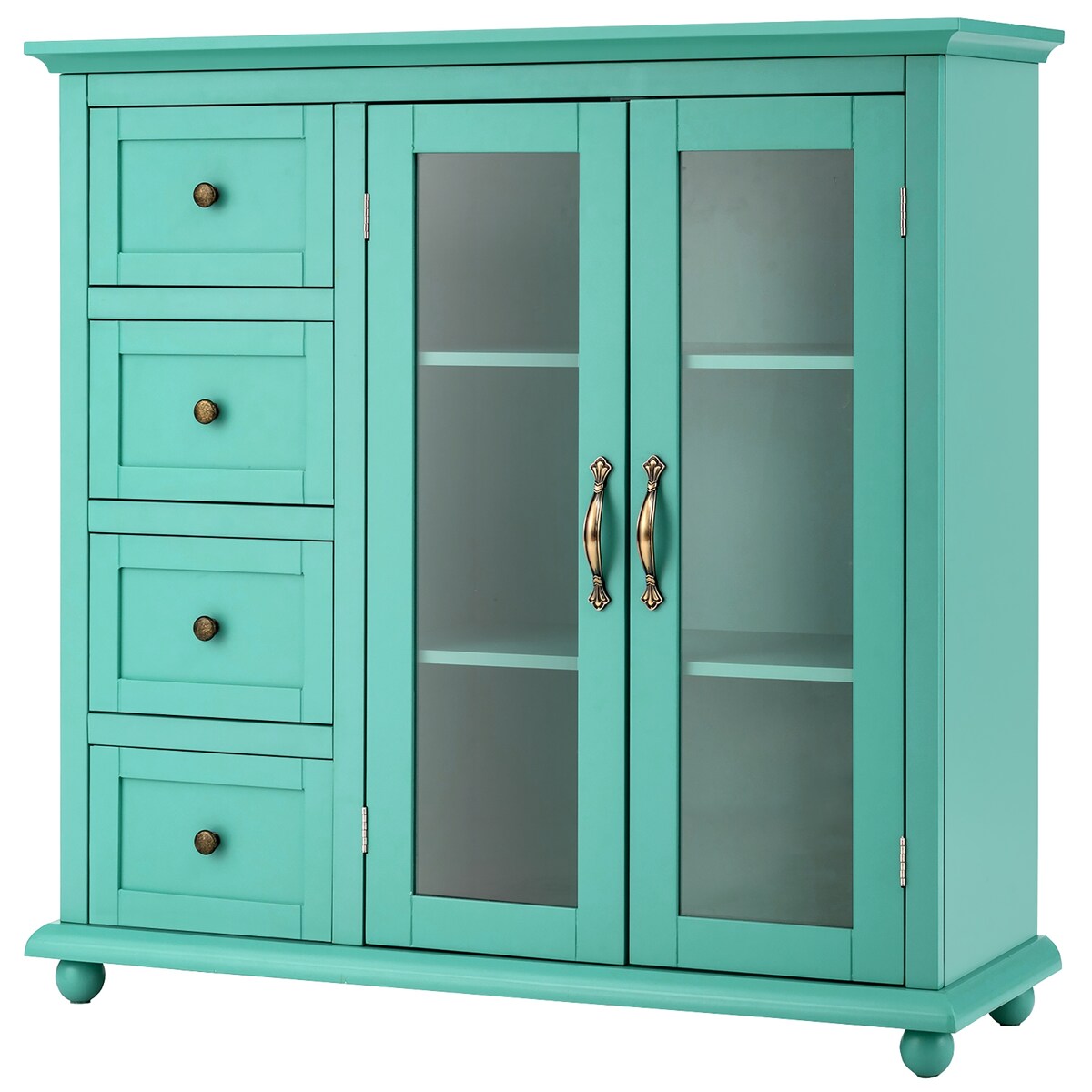 Costway Buffet Sideboard Table Kitchen Storage Cabinet w/ Drawers &