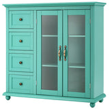 Costway Buffet Sideboard Table Kitchen Storage Cabinet w/ Drawers &