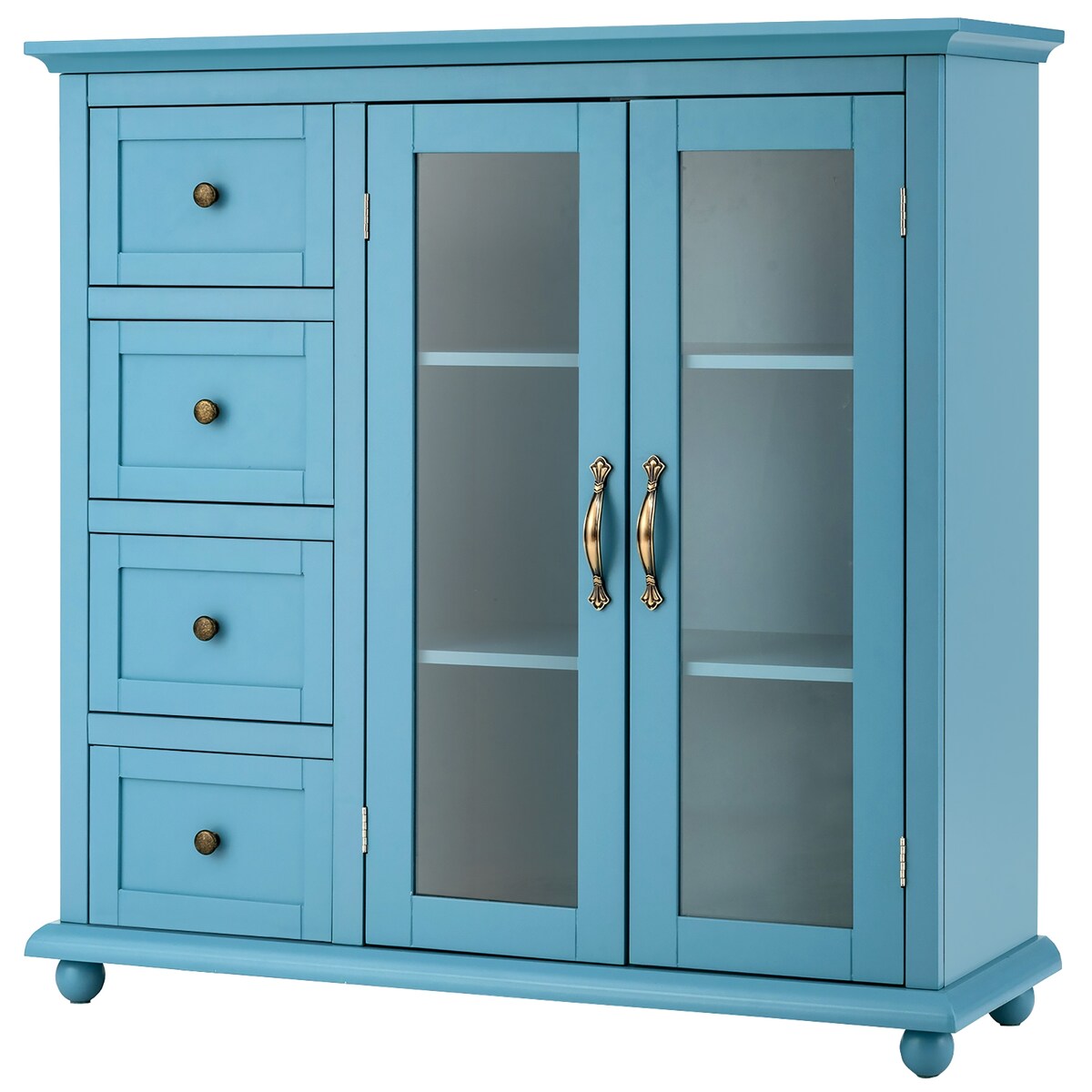 Costway Buffet Sideboard Table Kitchen Storage Cabinet w/ Drawers &