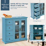 Costway Buffet Sideboard Table Kitchen Storage Cabinet w/ Drawers &