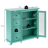 Costway Buffet Sideboard Table Kitchen Storage Cabinet w/ Drawers &