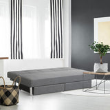 Costway Convertible Futon Sofa Bed Adjustable Couch Sleeper w/ Two - See Details