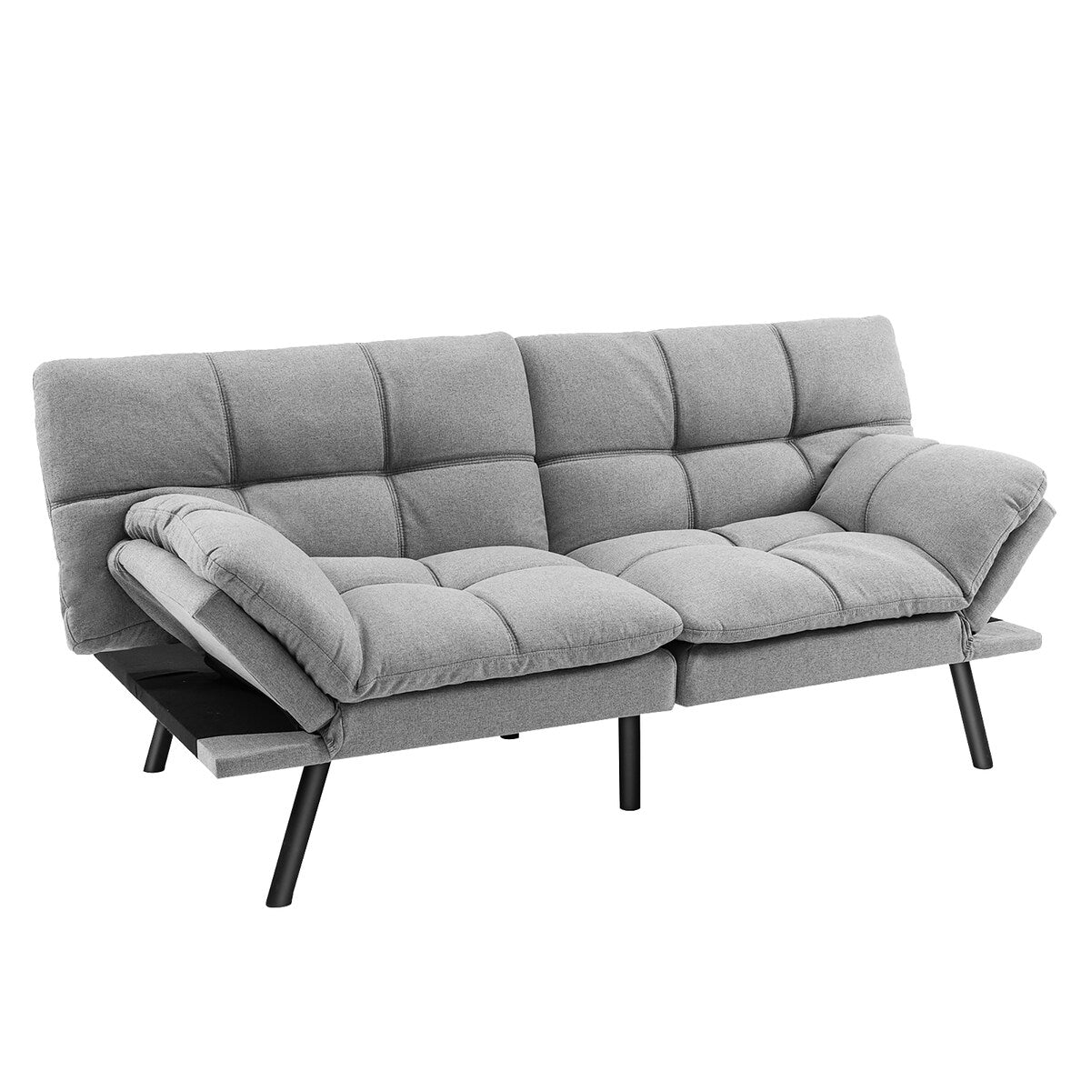 Costway Convertible Futon Sofa Bed Memory Foam Couch Sleeper with - See Details