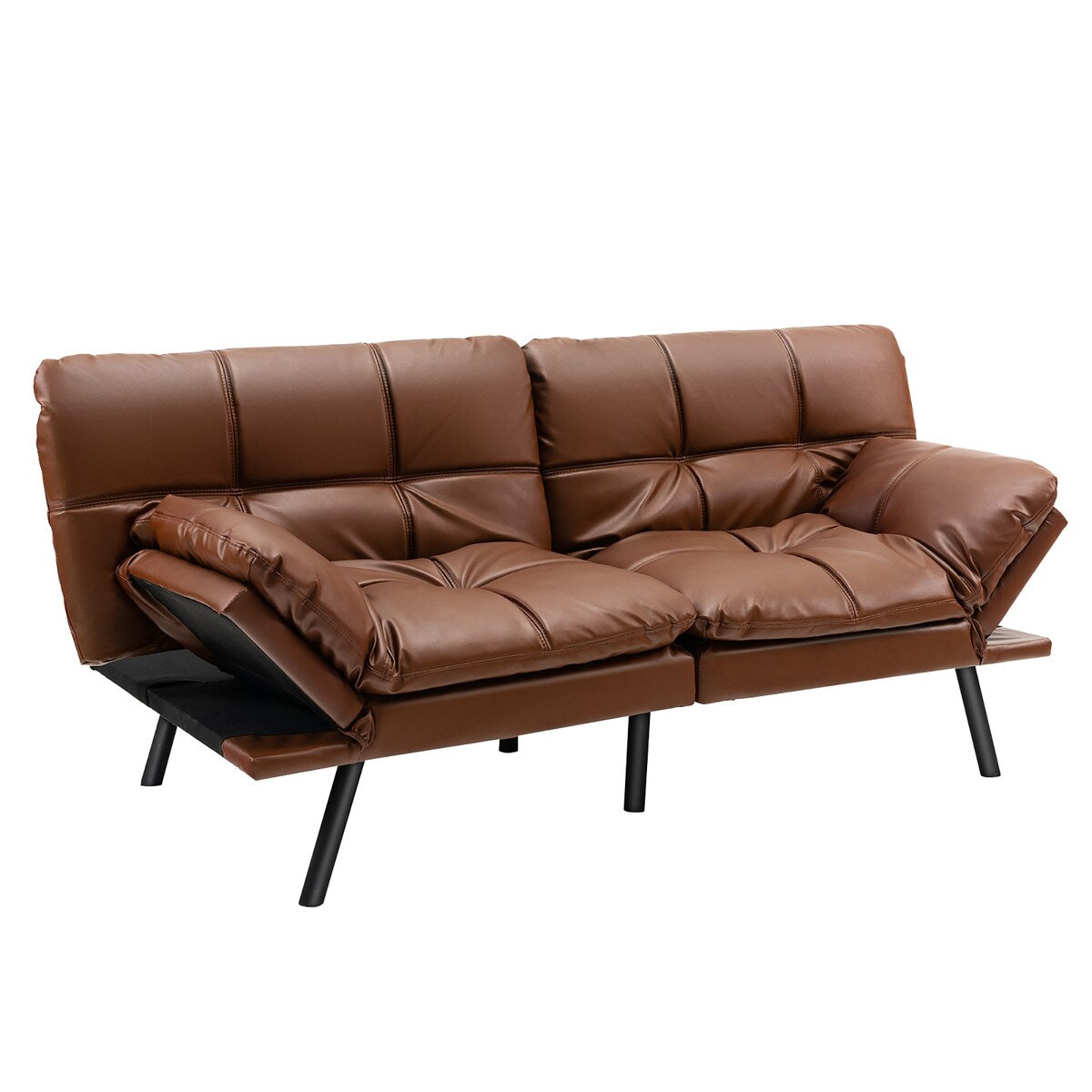 Costway Convertible Futon Sofa Bed Memory Foam Couch Sleeper with - See Details