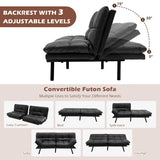 Costway Convertible Futon Sofa Bed Memory Foam Couch Sleeper with - See Details