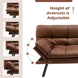 Costway Convertible Futon Sofa Bed Memory Foam Couch Sleeper with - See Details