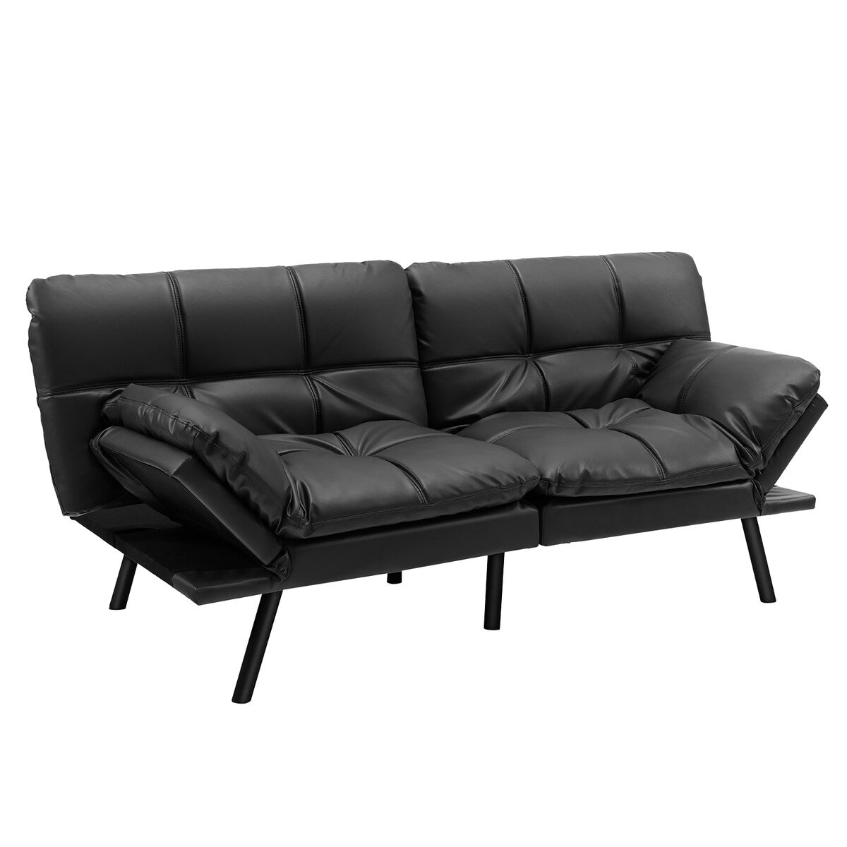 Costway Convertible Futon Sofa Bed Memory Foam Couch Sleeper with - See Details