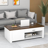 Costway Modern Coffee Table Living Room Coffee Table W/ Storage
