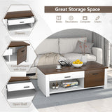 Costway Modern Coffee Table Living Room Coffee Table W/ Storage