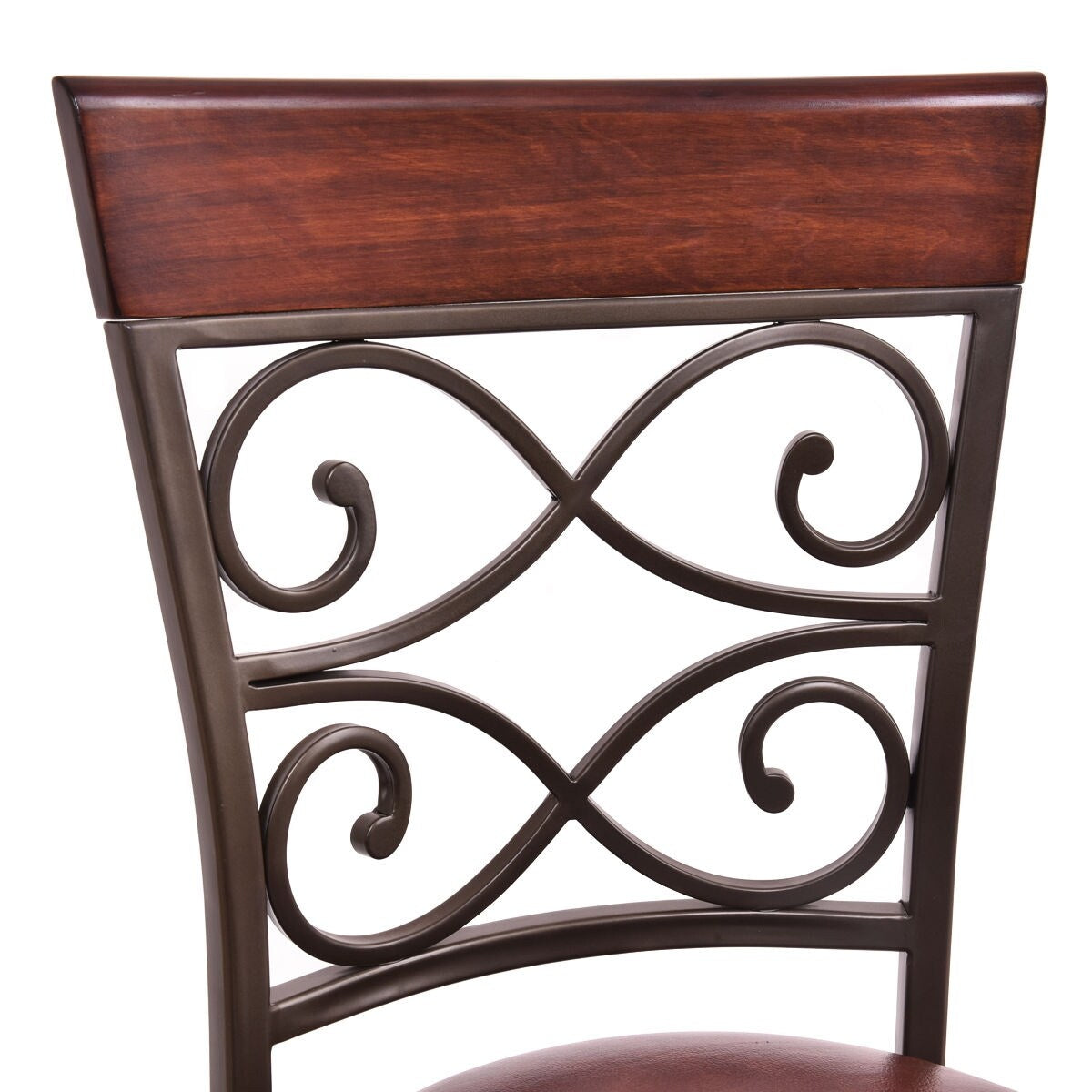 Set Of 2 Vintage Bar Stools 30in Swivel Padded Seat Bistro Dining Kitchen Pub Chair - Set of 2