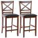 Costway Set of 2 Bar Stools 25'' Counter Height Chairs w/ PU Leather - See Details