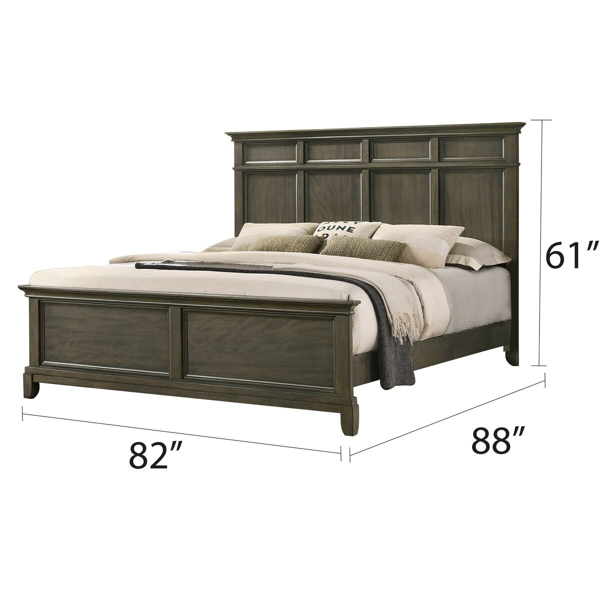 Cottage Contemporary Style 4PC/5PC Bedroom Set Made with Wood