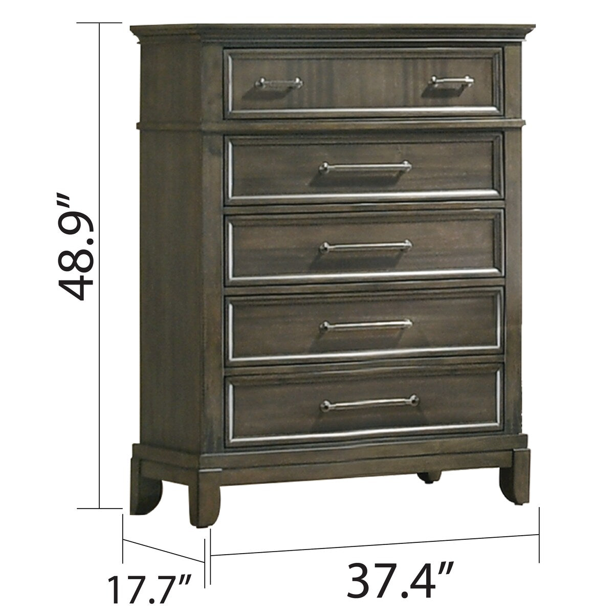 Cottage Contemporary Style 4PC/5PC Bedroom Set Made with Wood