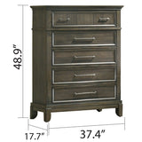 Cottage Contemporary Style 4PC/5PC Bedroom Set Made with Wood