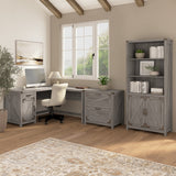Knoxville 60W L Shaped Desk with Storage Cabinet by Bush Furniture