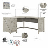 Knoxville 60W L Shaped Desk with Storage Cabinet by Bush Furniture