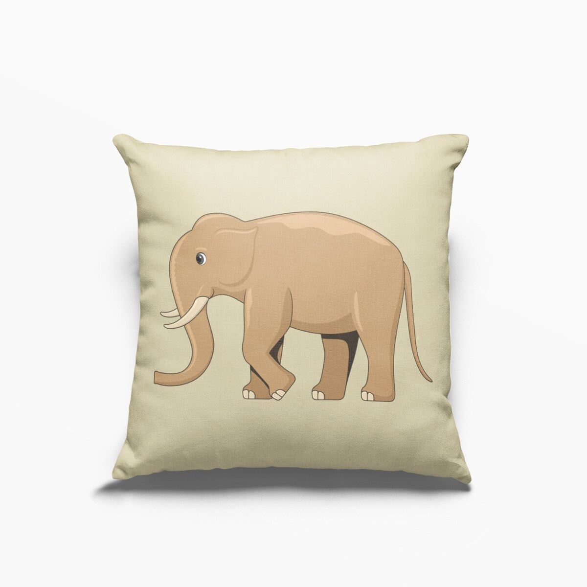 Cotton Canvas Pillow Case African Elephant 18 x 18