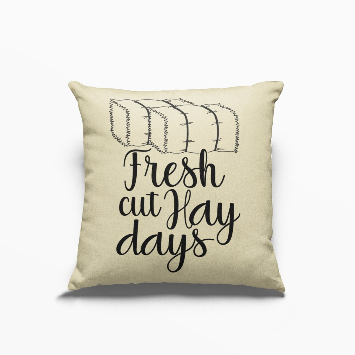 Cotton Canvas Pillow Case Fresh Cut Hay Days 18 x 18