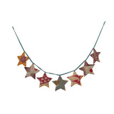 Cotton Embroidered Kantha Star Garland - Multi - 72.0"L x 7.5"W x 0.3"H