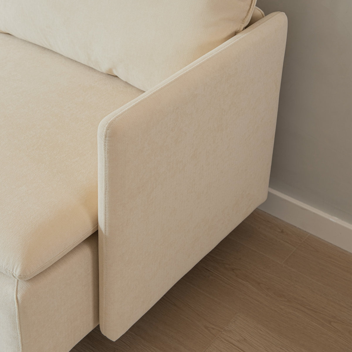 Cotton Linen L-Shaped Modular Corner Sofa