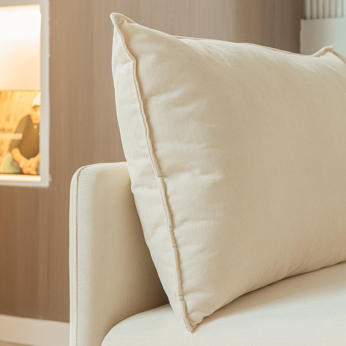 Cotton Linen L-Shaped Modular Corner Sofa