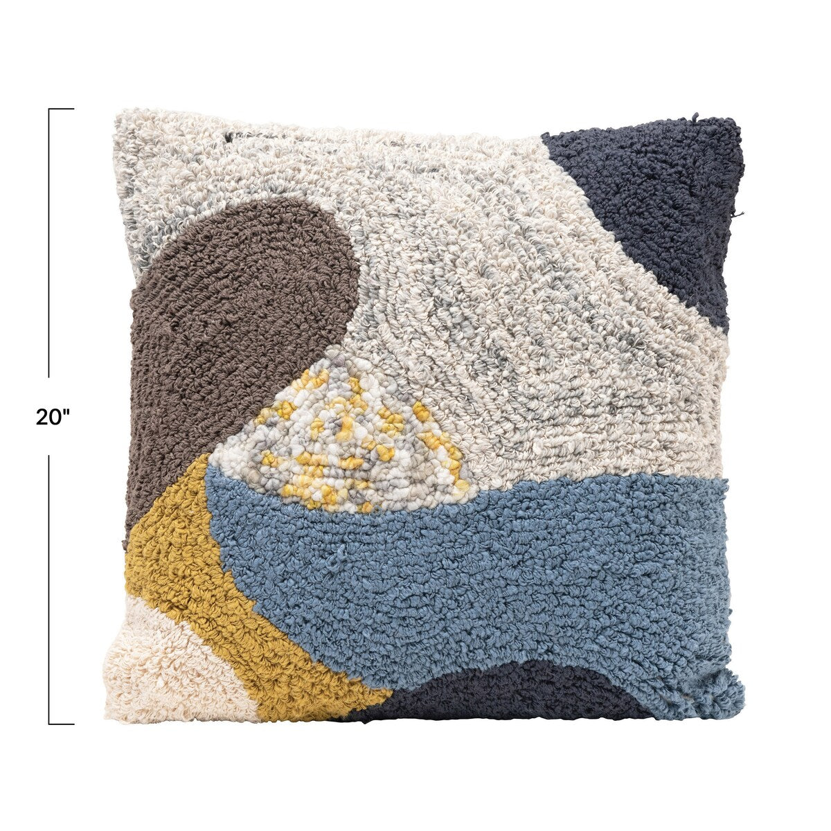 Cotton Punch Hook Pillow, Multi Color