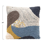 Cotton Punch Hook Pillow, Multi Color