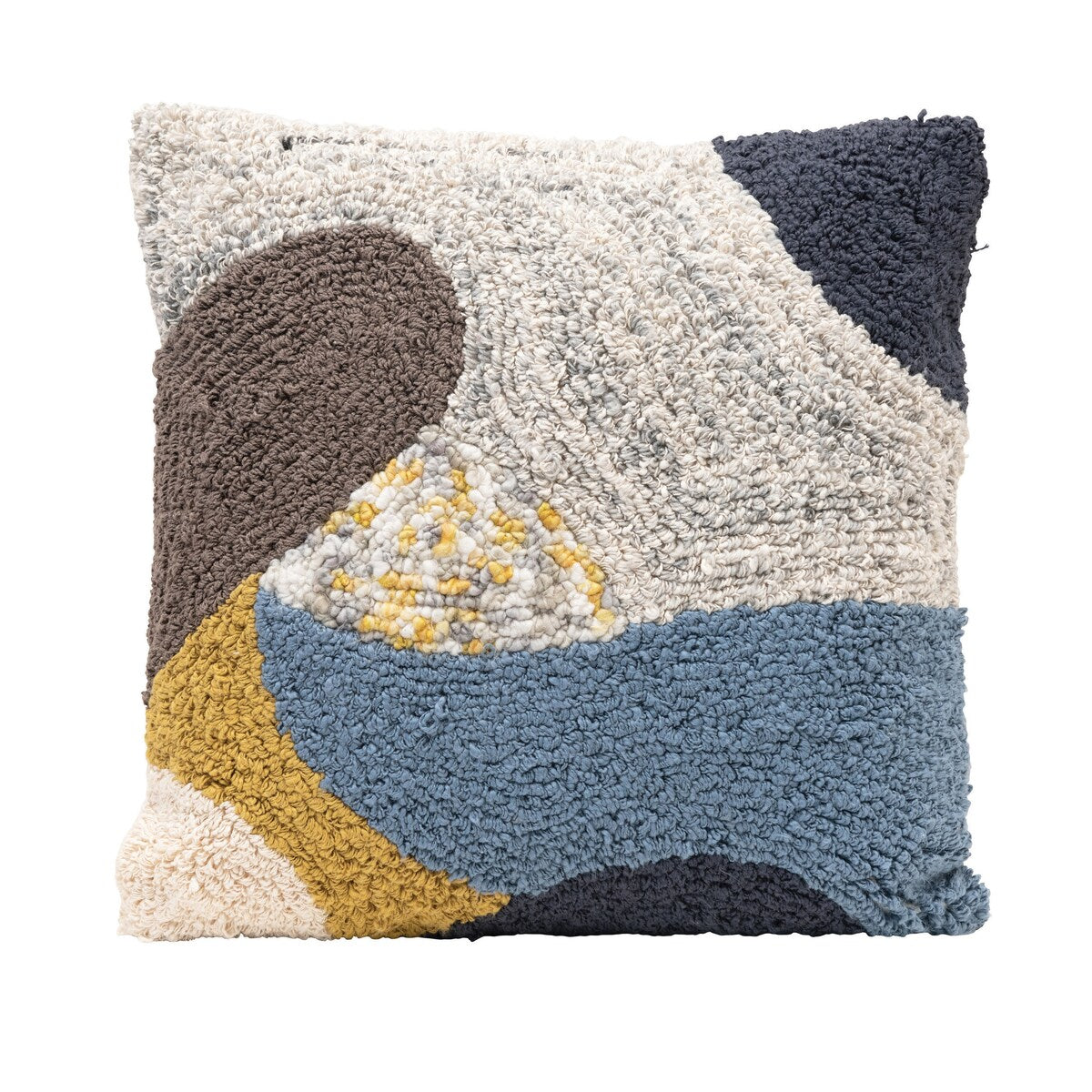 Cotton Punch Hook Pillow, Multi Color