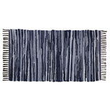 Cotton Rug 24''x36''- Multicolor Chindi Rug - Hand Woven Washable & Reversible for Living Room Kitchen Entryway with Tassel