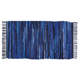 Cotton Rug 24''x36''- Multicolor Chindi Rug - Hand Woven Washable & Reversible for Living Room Kitchen Entryway with Tassel