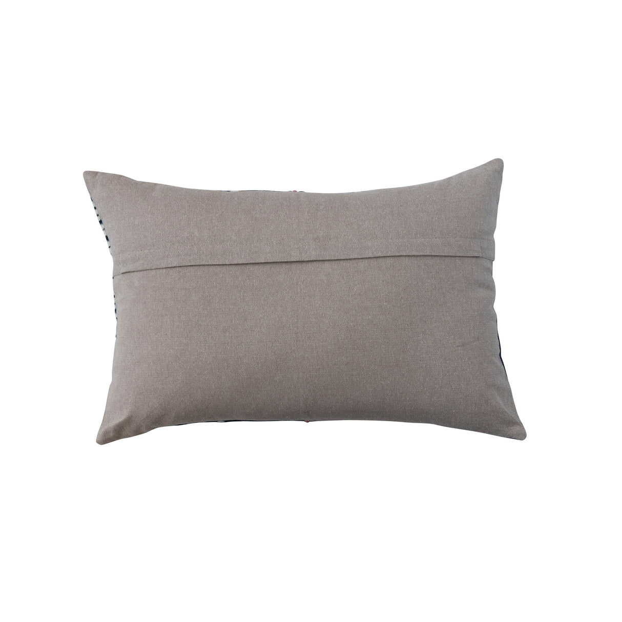 Cotton Slub Tie Dye Lumbar Pillow Cover with Embroidered Accents